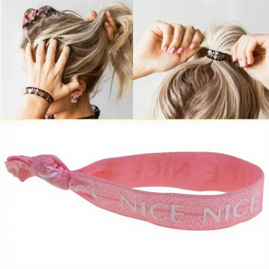 Custom Elastic Hair Tie Wristbands