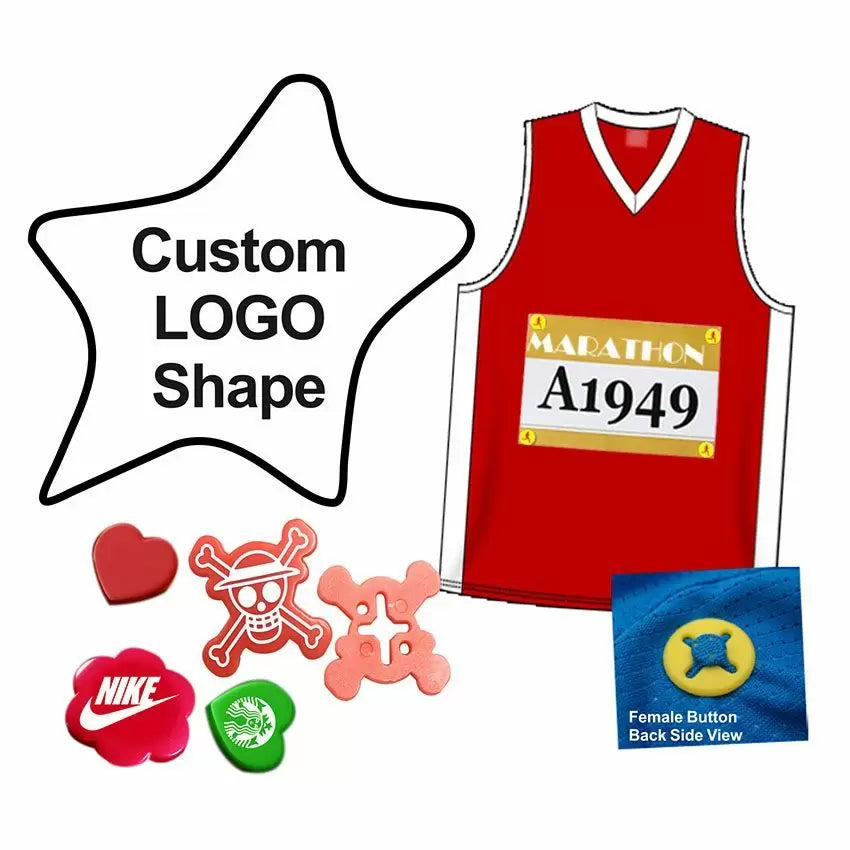 Custom Race Number Bibs & Marathon Race Bib Clips