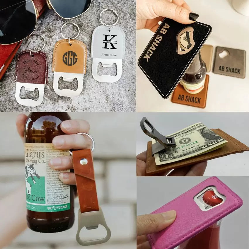 Leather Beer Bottle Openers