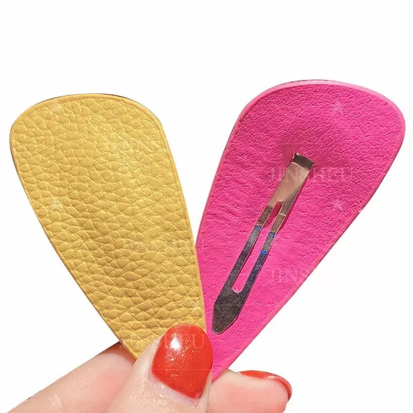 Leather Hair Snap Clip